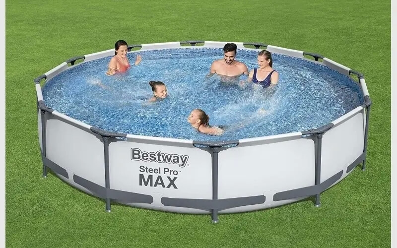 Gdiojnfg Under Pool Padding, Under Pool Mats 12ft, Swimming Pool Mat, 12Ft Above Ground Geotextile Pad Protective For Pools, Outdoor Under Pool Tarp Punctures Prevention For Resort, Leisure Villas