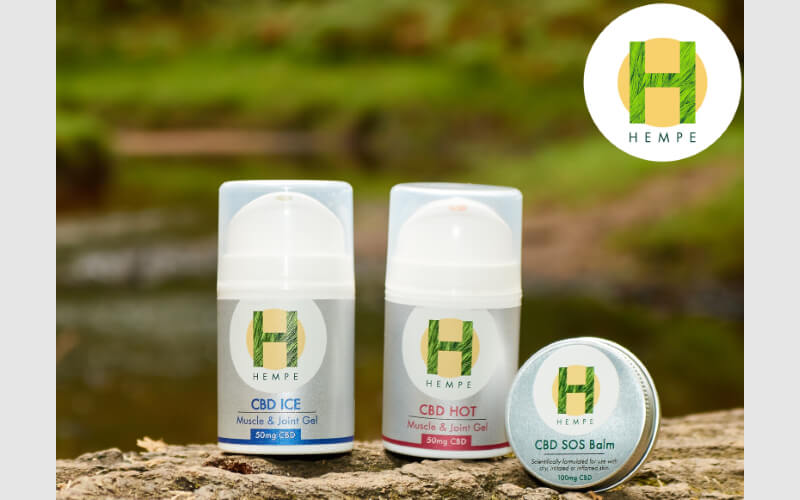 Hempe Hot Muscle  Joint Gel Hempe Ice Muscle  Joint Gel and Hempe SOS Balm