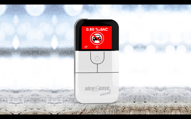 An AlcoSense Excel personal breathalyser